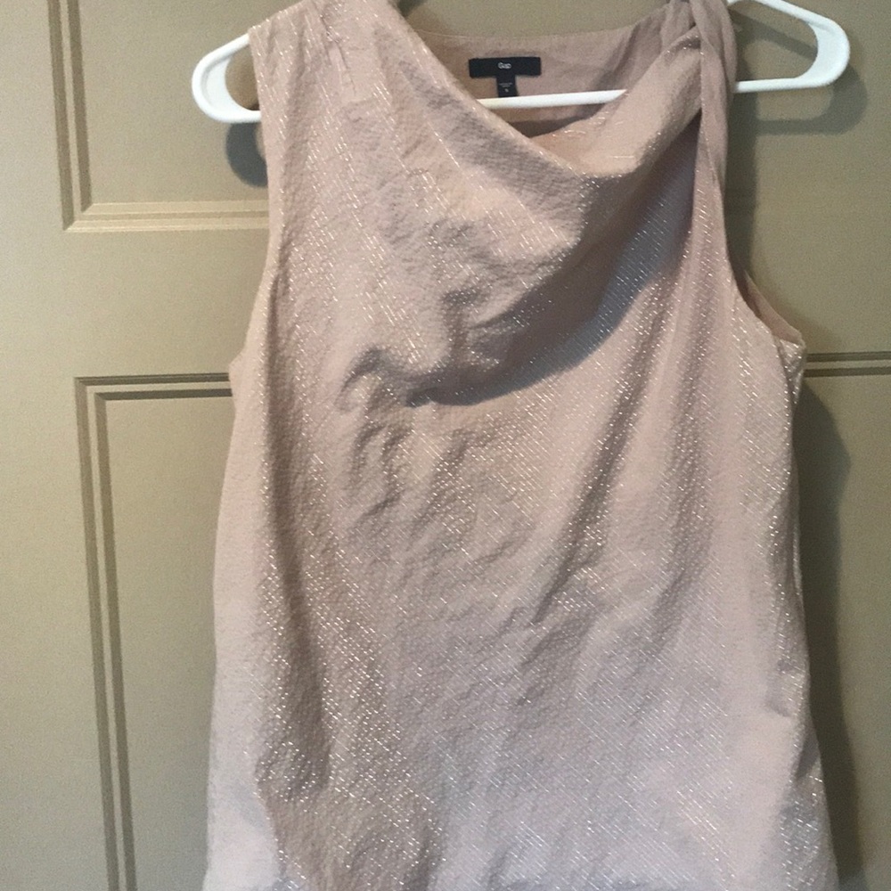 Gap metallic thread lined sleeveless blouse
